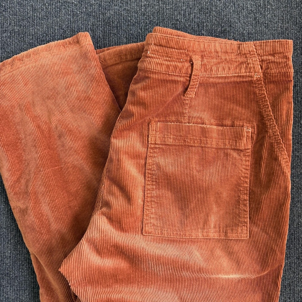 Pilcro The Wanderer Corduroy Pants Womens 30 Orange Carpenter Straight Leg Work